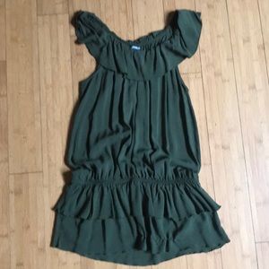 Express sleeveless olive green top